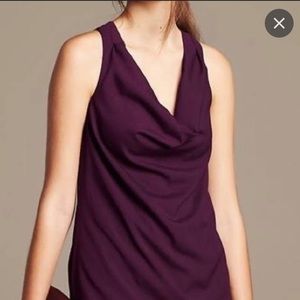 Banana Republic Cowl Neck Racerback Sleeveless Blouse